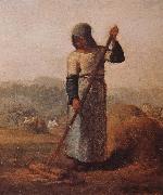 The woman Harrow hay, Jean Francois Millet